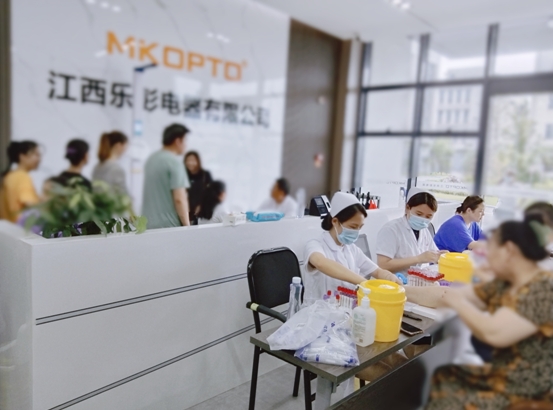 市五院为江西乐彭电器有限公司员工提供上门体检服务