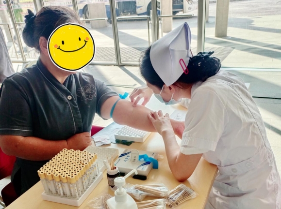 市五院走进紫晶宾馆开展健康体检宣教活动